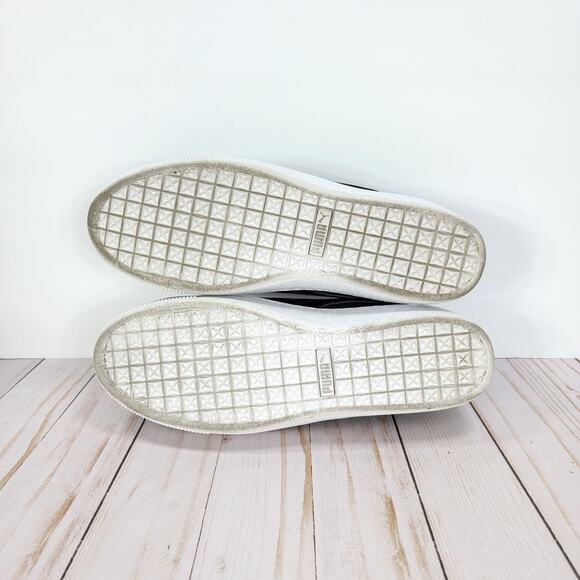 PUMA Women's Vikky Platform Sneakers Black Suede Size 10 - Picture 3 of 5